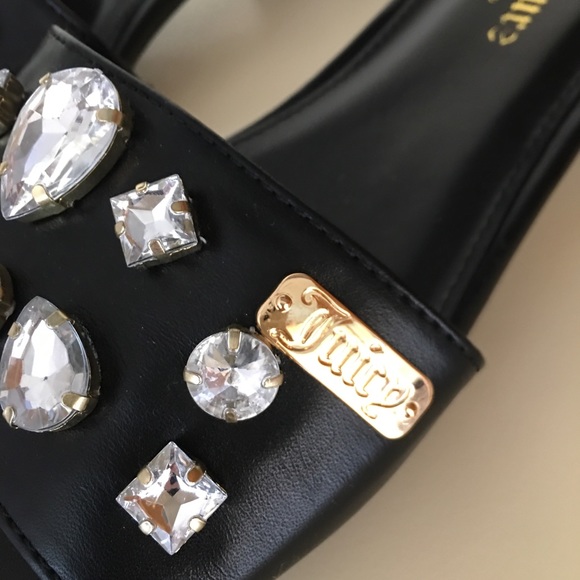 Juicy Couture Jeweled Slides Sz 8.5 - Picture 5 of 8